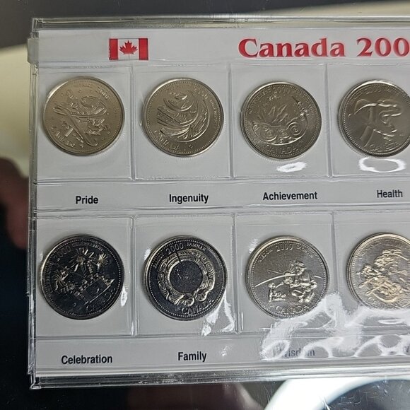 Vintage 2000 Millennium Quarters Canada's Future Coin Set Collectible Gift Set - Picture 2 of 7